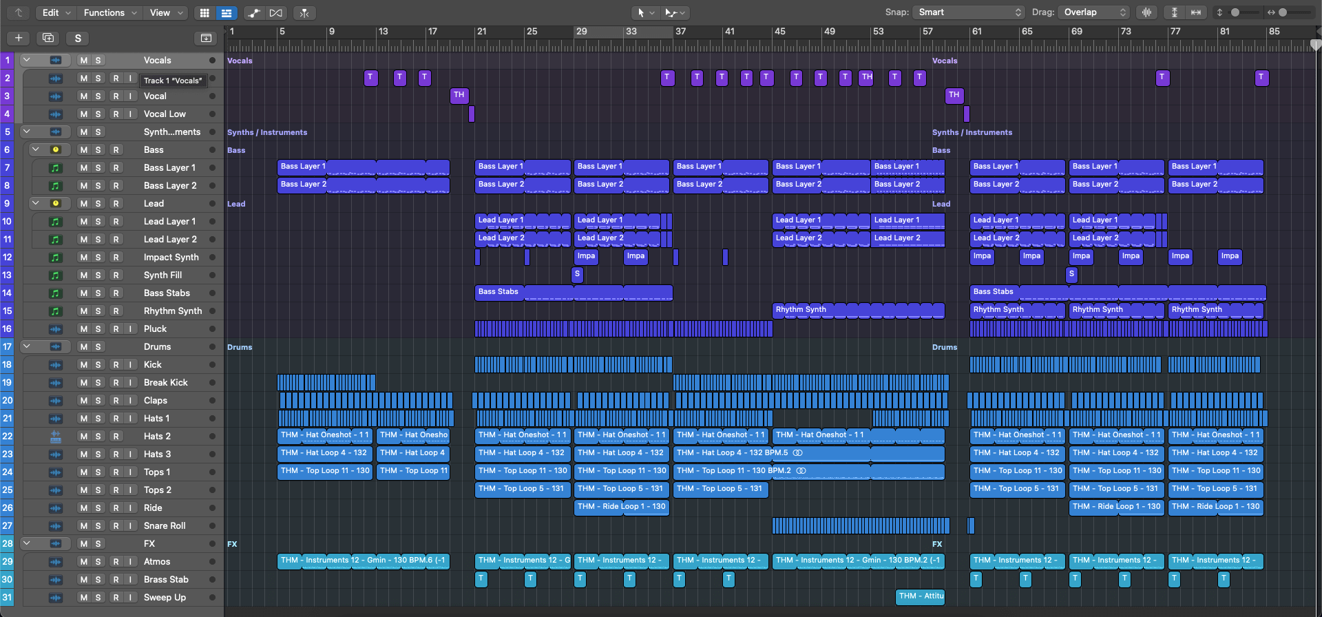 Logic Pro - Full Track Template - Minimal Bass