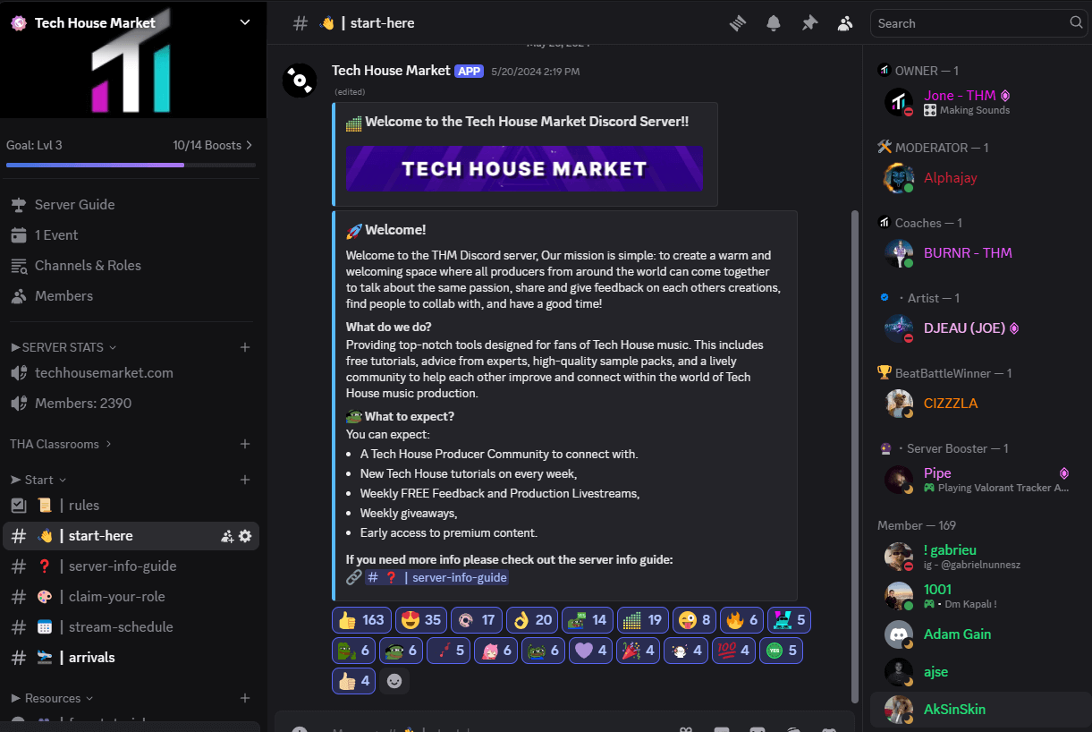 Join the discord server of tech house market for free. Connect with producers and a free tech house collection when joining