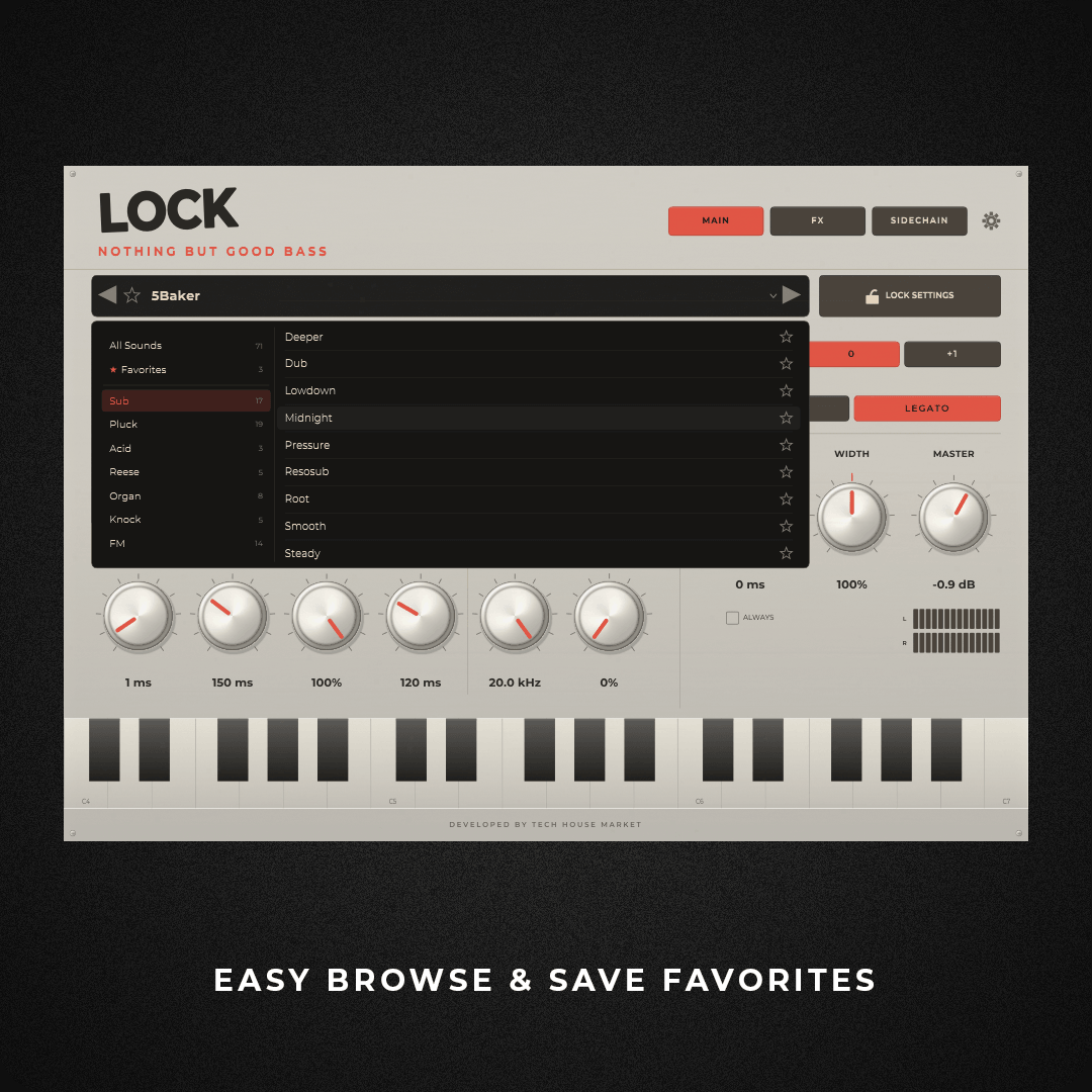 LOCK. Nothing but good bass.